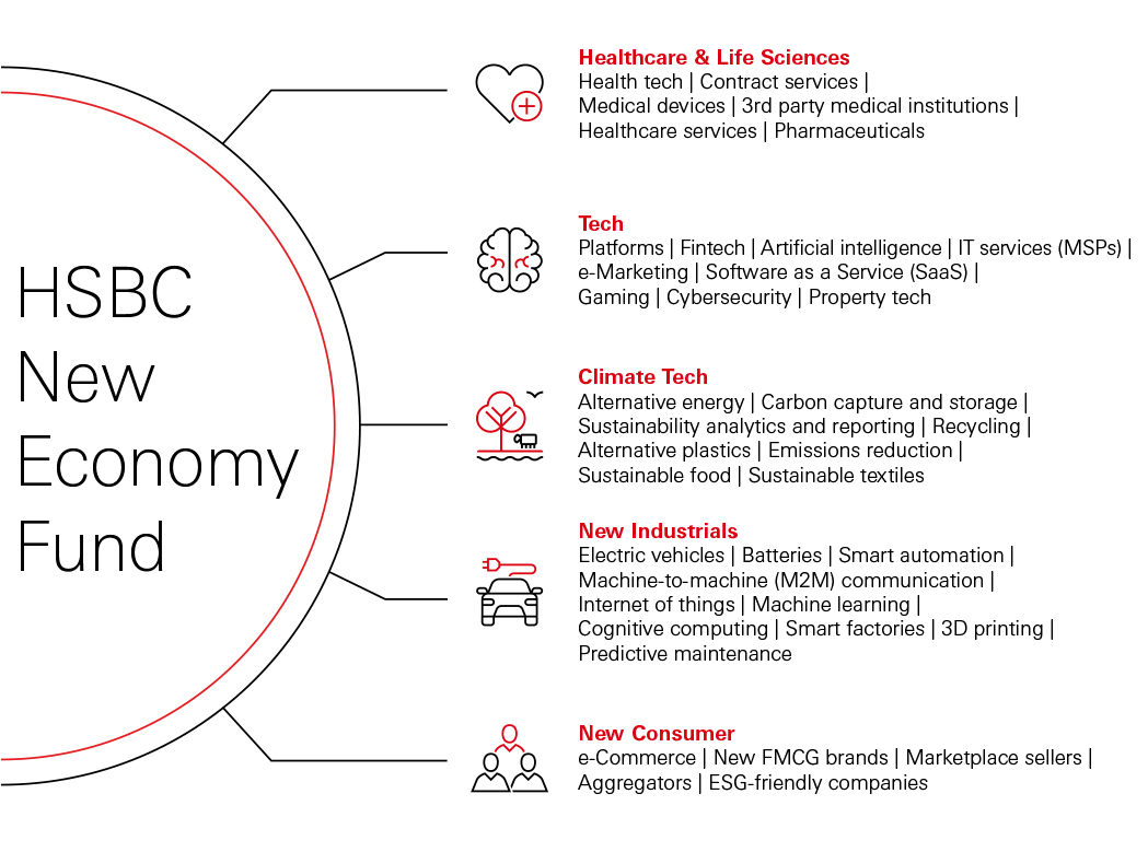 Sectors for HSBC New Economy Fund