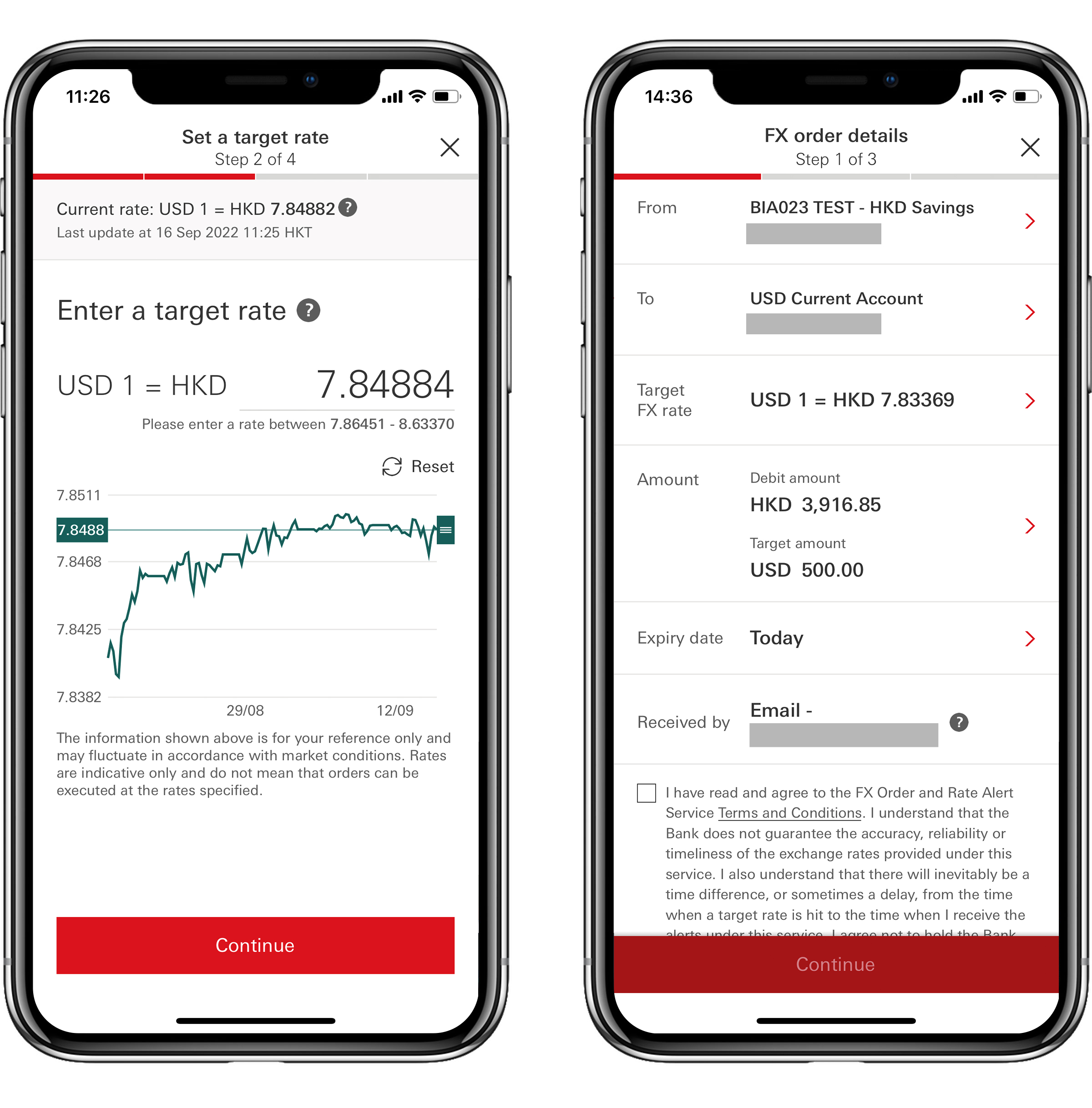 FX - Set target rate and FX order details FX - Set target rate and FX order details